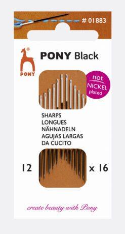 Pony Black sharp synåle str. 12 til håndsyning