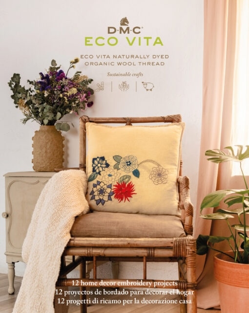 DMC Eco vita broderi hæfte med 12 projekter til hjemmet