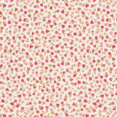 Bloomcore patchworkstof - Rosa Enkelt blomster