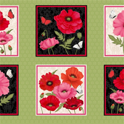 Merry poppies patchworkstof - Motiver