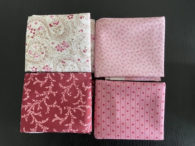 Victoria patchworkstof  4 stk/FQ 