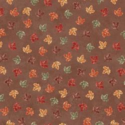 Autumn patchworkstof - Mini blade brun